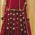 Maroon embroidered georgette lehenga set