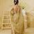Pista green embroidered tissue organza lehenga set
