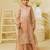 Peach embroidered tissue organza sharara set