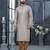 Grey jacquard zari booti kurta pajama set with threadwork