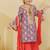 Blue embroidered cotton sharara set