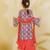 Blue embroidered cotton sharara set