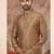 Gold jacquard zari booti kurta pajama set with threadwork