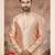 Light orenge colour digital-printed silk kurta pajama set with threadwork neckline