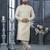Off-white lucknowi full chikankari embroidery threadwork kurta pajama set