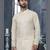 Off-white lucknowi full chikankari embroidery threadwork kurta pajama set