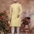 Lemon lucknowi full chikankari embroidery threadwork kurta pajama set