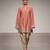 Pink beige chanderi silk kurta and pant set