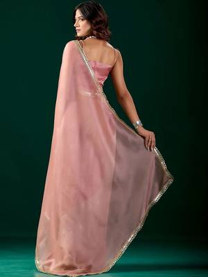 Ombre Organza Designer Saree with blouse 6