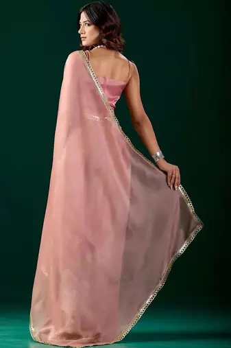 Ombre Organza Designer Saree with blouse