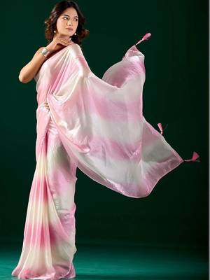 Tie and Dye Organza Designer Saree with blouse  2