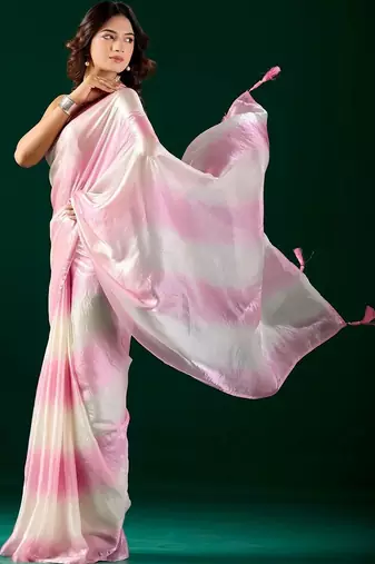 Tie and Dye Organza Designer Saree with blouse 