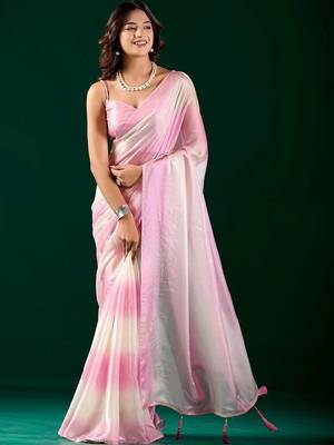 Tie and Dye Organza Designer Saree with blouse  3