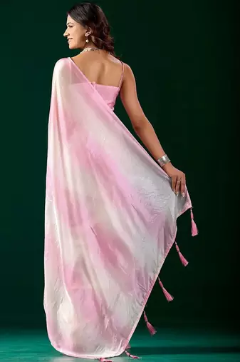 Tie and Dye Organza Designer Saree with blouse 