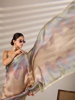 tie and dye organza designer saree with blouse with blouse  3