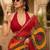 tie and dye embroidered poly georgette designer bandhani saree with blouse 