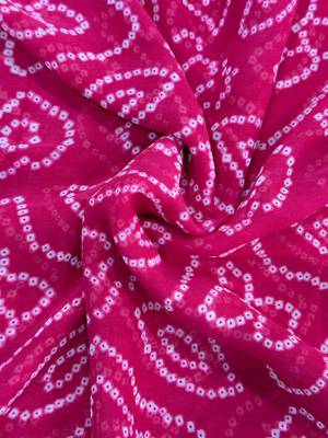 Bandhani Sequinned Poly Georgette Bandhani Saree with blouse 7