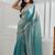 beads and stones silk blend saree with blouse