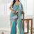 beads and stones silk blend saree with blouse