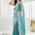 beads and stones silk blend saree with blouse