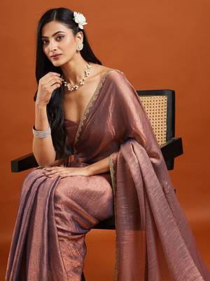 embellished beads and stones saree with blouse 6