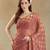 checked woven design zari saree with blouse 