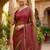 ombre beads and stones silk blend saree with blouse 