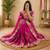 embellished floral mirror work pure georgette designer saree with blouse 