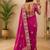 embellished floral mirror work pure georgette designer saree with blouse 