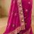 embellished floral mirror work pure georgette designer saree with blouse 