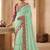 floral embroidered pure georgette designer saree with blouse 