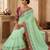 floral embroidered pure georgette designer saree with blouse 