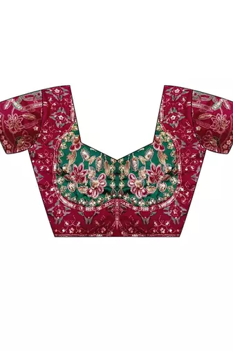 floral embroidered pure georgette designer saree with blouse 