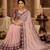 floral mirror work pure georgette designer saree with blouse 