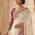 floral embroidered pure georgette designer saree with blouse 
