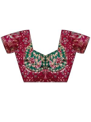 floral embroidered pure georgette designer saree with blouse  5