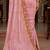 floral embroidered pure georgette designer saree with blouse 