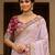 floral embroidered pure georgette designer saree with blouse 