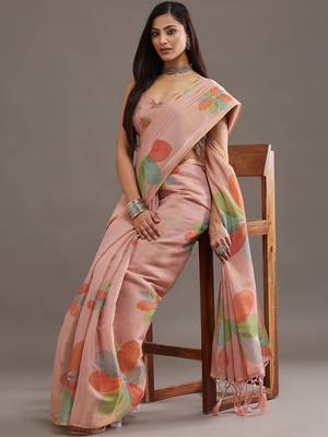 floral organza saree with blouse  5