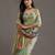 floral organza saree with blouse 