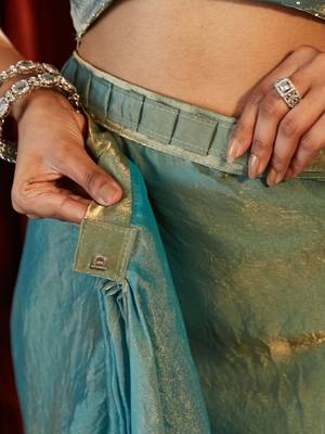 embellished beads and stones designer saree with blouse  6
