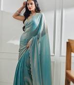 beads and stones saree with blouse 