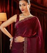 beads and stones saree with blouse 