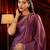 embellished sequinned saree with blouse 
