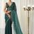 checked beads and stones art silk heavy work saree with blouse 