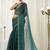 checked beads and stones art silk heavy work saree with blouse 