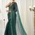 checked beads and stones art silk heavy work saree with blouse 