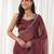 checked beads and stones art silk heavy work saree with blouse 