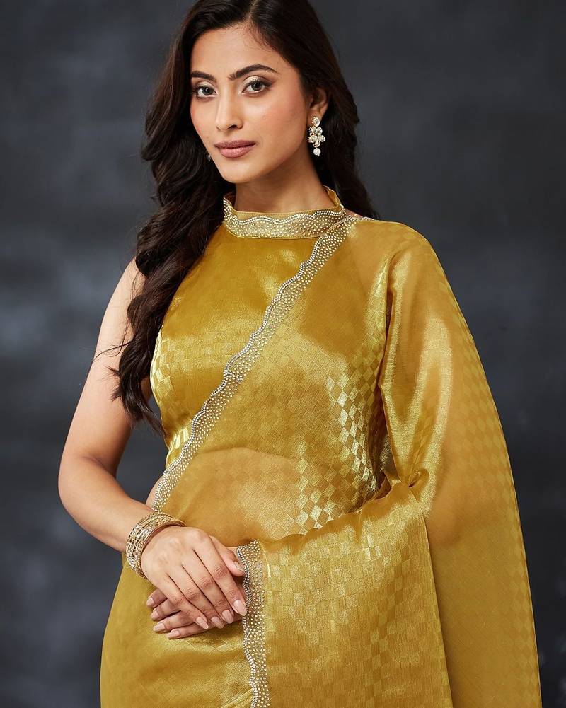woven design embroidered art silk designer saree with blouse 