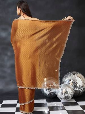 woven design beads and stones art silk designer saree with blouse  5